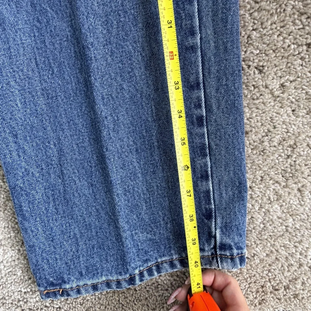 Levis 550 Jeans Mens 38x30 Medium Wash Blue Denim Relaxed Tapered Pants Casual